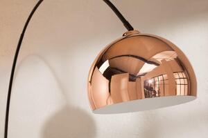 Designová stojanová lampa Arch, zlato-růžová