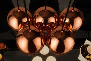 Designová závěsná lampa Briella, zlato-růžová