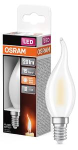 Matná LED žárovka E14 1 W FLAME, komfortní teplá bílá