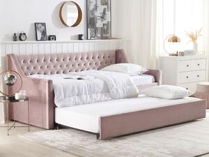 Rozkládací postel 90x200 cm Maisha (růžová). 1035496