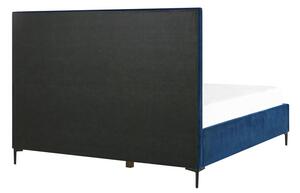 Manželská postel 140x200 cm Sanaza (námořnická modrá) (s úložným prostorem). 1035507