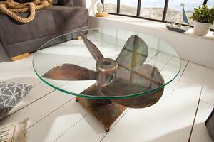 Designový konferenční stůl Propeller, 60 cm, měděný antik