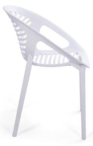 Zahradní jídelní set pro 6 osob s bílou židlí Joanna a stolem Strong, 210 x 100 cm