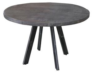 Kulatý jídelní stůl Thunder, 120 cm, šedé mango