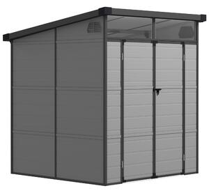 Outsunny Plastový Kůlna 3,24m³ 190x191x215cm Kůlna na Nářadí s Pultovou Střechou, Zamykací Dveře, Voděodolný Zahradní Domek, Skladovací Skříň pro Zahr