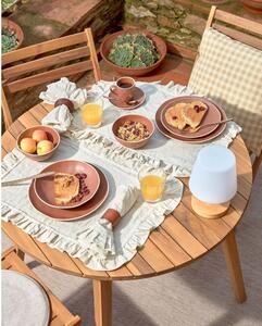 Zahradní jídelní stůl z akátového dřeva Kave Home Vilma, ø 90 cm