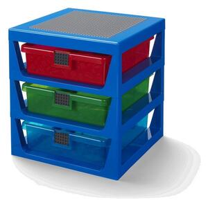 Modrý organizér se 3 zásuvkami LEGO® Storage