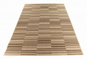 Makro Abra Kusový koberec venkovní Sisal CORDA 1032 1 232 Proužky béžový hnědý Rozměr: 60x200 cm