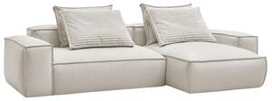 -25 % Dny MOMENTI– Bobochic Paris Béžová koženková rohová pohovka Boheme 302 cm, levá/pravá