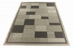 Makro Abra Kusový koberec venkovní Sisal CORDA 1022 1 151 Geometrický šedý Rozměr: 60x200 cm