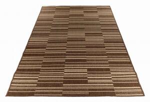 Makro Abra Kusový koberec venkovní Sisal CORDA 1032 1 323 Proužky hnědý béžový Rozměr: 60x200 cm