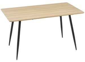 HOMCOM Jídelní stůl pro 4 osoby, Kuchyňský stůl, Stůl do obývacího pokoje s vzhledem dřeva, ocelové nohy, 140 x 80 x 76 cm, Přirozený | Aosom