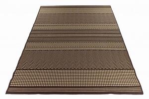 Makro Abra Kusový koberec venkovní Sisal CORDA 1027 1 424 Proužky hnědý béžový Rozměr: 60x100 cm
