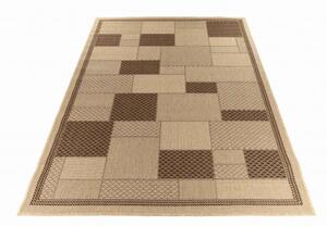 Makro Abra Kusový koberec venkovní Sisal CORDA 1022 1 232 Geometrický béžový hnědý Rozměr: 60x200 cm