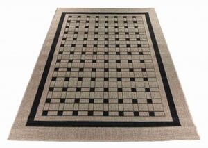 Makro Abra Kusový koberec venkovní Sisal CORDA 1013 1 151 béžový černý Rozměr: 60x200 cm