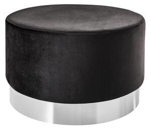 Designová taburetka Alejandra 55 cm, stříbrná / černá