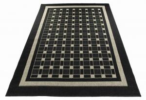 Makro Abra Kusový koberec venkovní Sisal CORDA 1013 1 555 Geometrický tmavě hnědý Rozměr: 60x100 cm