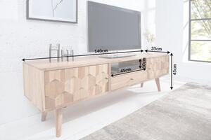 Designový TV stolek Justice, 140 cm, akácie