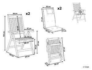 Set 2 ks. zahradních židlí Jakarta (krémově bílá) (s polštáři). 1035728