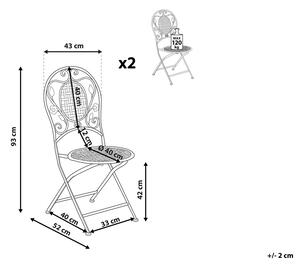 Set 2 ks. zahradních židlí Basilia (krémově bílá). 1035743