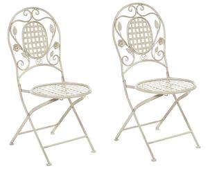 Set 2 ks. zahradních židlí Basilia (krémově bílá). 1035743