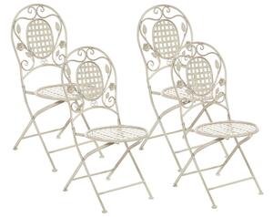 Set 4 ks. zahradních židlí Basilia (krémově bílá). 1035744