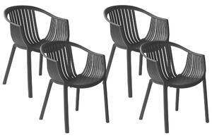 Set 4 ks. zahradních židlí Nanette (černá). 1035753