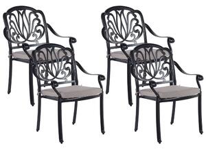 Set 4 ks. zahradních židlí Aneco (černá). 1035748