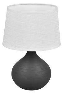 Tmavě hnědá stolní lampa z keramiky a tkaniny Reality Martin, výška 29 cm