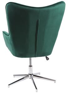 Designová otočná židle Joe - zelený samet