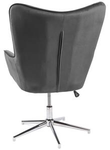 Designová otočná židle Joe - šedý samet