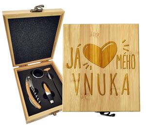 Sablio Dárková sada na víno Já miluju mého vnuka: 147×168×49 mm
