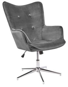 Designová otočná židle Joe - šedý samet