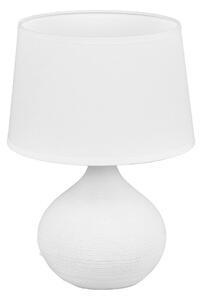 Bílá stolní lampa z keramiky a tkaniny Reality Martin, výška 29 cm