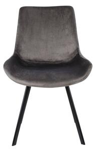 Designové židle Brinley šedý samet - Skladem