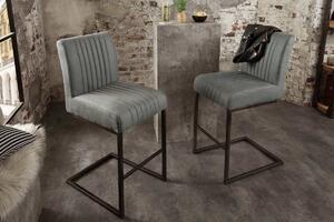 Designová barová židle Boss II antik šedá - Skladem