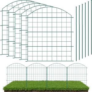 Zahradní plotek na jezírko Kov - Flexibilní - 5 prvků - 6 kolíků - 80 cm