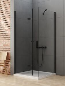 New Trendy New Soleo Black sprchový kout 90x90 cm čtvercový černá matný/průhledné sklo D-0235A/D-0115B