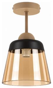 BRILAGI-LED Přisazený lustr R GLASS 1xE27/60W/230V pr. 15,5cm béžová/kouř béžová