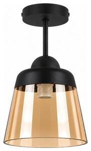 BRILAGI-LED Přisazený lustr R GLASS 1xE27/60W/230V pr. 15,5cm černá/kouř béžová