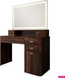 Toaletní stolek Vicco Neria Rustikální dub 120 cm se zrcadlem LED, Model 54332