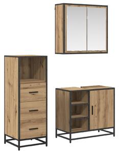 Sada koupelnového nábytku 3 ks Artisanový dub 65 x 33 x 60 cm 3402373