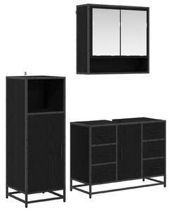 Sada koupelnového nábytku 3 ks Černý dub 80 x 33 x 60 cm 3402380