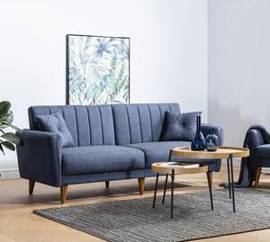 Atelier del Sofa 3-místná pohovka Aqua - Dark Blue, Tmavá Modrá