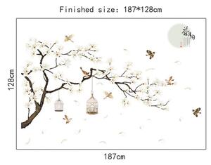 Samolepka na zeď "Japonská třešeň" 187x128cm
