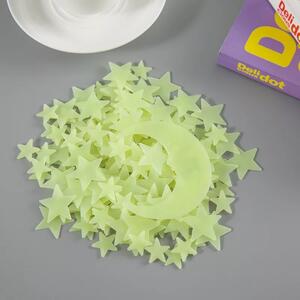 Fosforové plastové "Hvězdičky - zelené" 201ks
