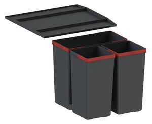 Franke EasySort odpadkové koše 29.5 l černá-červená 121.0494.150