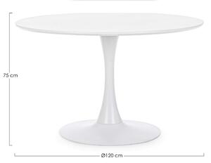 Jídelní stůl Bloom Ø 120 cm bílý