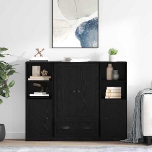 Vysoký bufet 3 ks Černý dub 132 x 35,5 x 103,5 cm 3402676