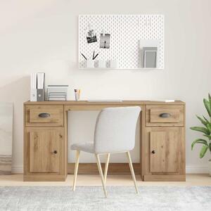 Stůl s kabinetem Artisanový dub Kompozitní dřevo 3402678